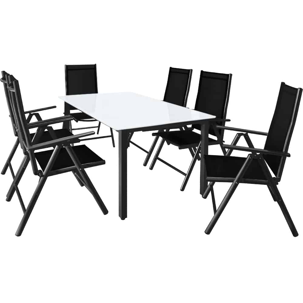 Havemøbelsæt  Alu  150x90cm Bord  Antracit