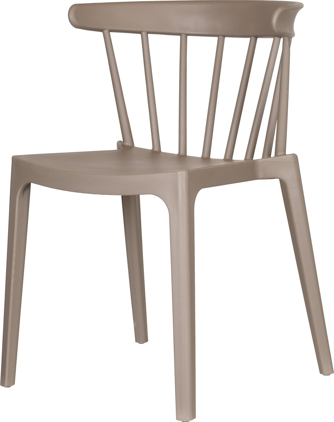 Havestol Spisestol Woood Bliss Taupe Polypropylen Pp  Stabelbar Og Fugtbestandig  Til Indendørs Og Udendørs Brug