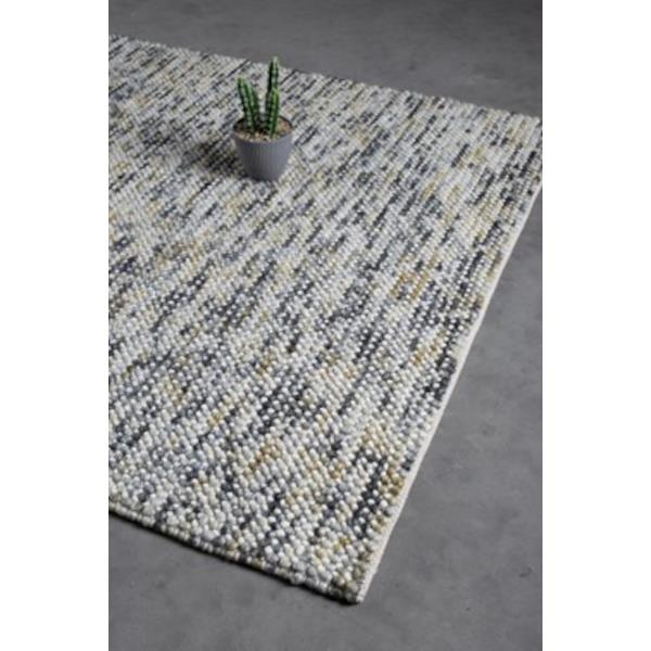 Hc Interior Rugs Dublin Denim Gold ø160 Cm   : Erling Christensen Møbler