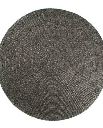 Hc Interior Rugs Stavanger Fladvævet Tæppe  Rundt Dark Grey  : Erling Christensen Møbler