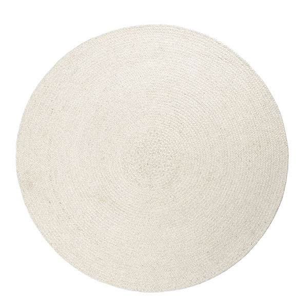 Hc Interior Rugs Stavanger Fladvævet Tæppe Rundt Ivory : Erling Christensen Møbler