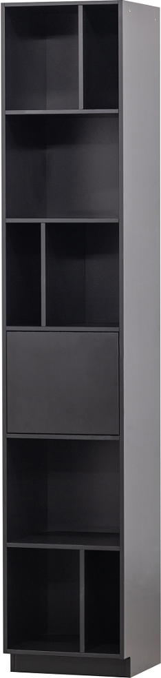 Highboard Højskab Woood Exclusive Finca Sort   Fyrretræ H210ã 40ã 40 Cm Med Tryk-for-at-åbne System
