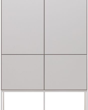 Highboard Kave Home Vedrana Hvid Mdf Og Stål H160ã B40ã D97   Cm