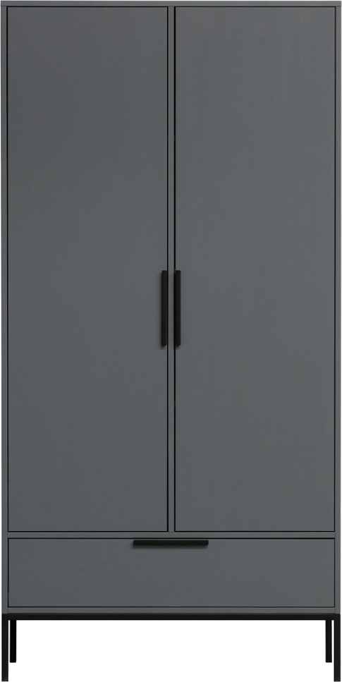 Highboard Woood Adam   Gråt Opbevaringsskab   Fsc-certificeret Fyrretræ Med Stålbase H200ã B53ã L100 Cm