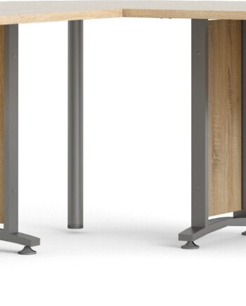 Hjørneskrivebord Vesterholm Prima  -formet 200x200 Cm Spånplade    Egestruktur Folie Sølvgråt Stel