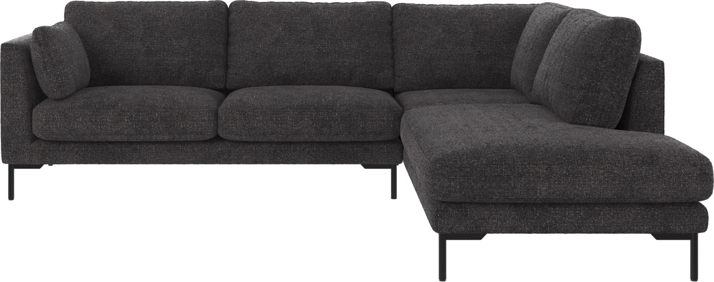 Hjørnesofa   Hjørnemodul Rowico Corwin Højrevendt Mørkegrå Robin 66 Stof 266x226 Cm