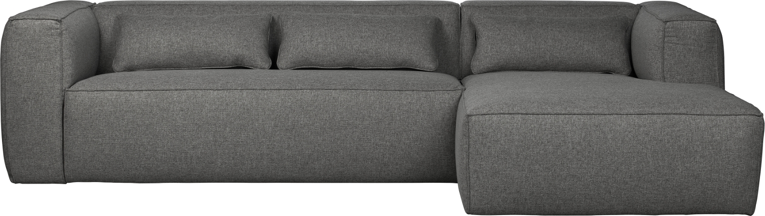 Hjørnesofa Højrevendt Woood Exclusive Bean Grå Stof 305ã 175 Cm