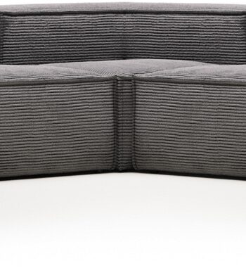 Hjørnesofa Kave Home Blok Fløjl Grå  -formet Sofa 290x290 Cm