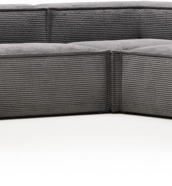 Hjørnesofa Kave Home Blok Fløjlssofa Polstret Grå 320x290 Cm