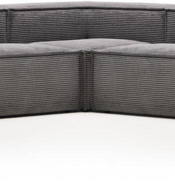 Hjørnesofa Kave Home Blok Grå Fløjl  -personers 320x320 Cm