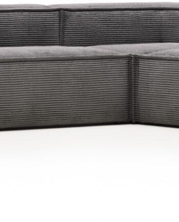 Hjørnesofa Kave Home Blok Modulopbygget Fløjlssofa Grå 290x230 Cm