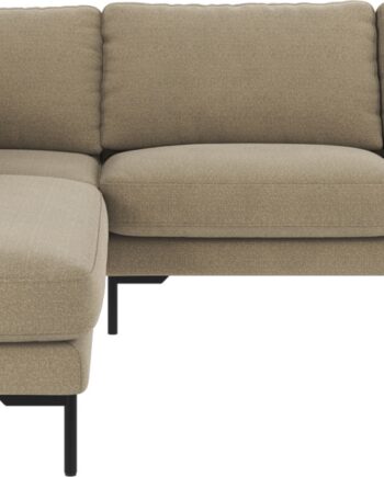 Hjørnesofa  -sofa Rowico Corwin Venstrevendt Rita 109 Mørk Beige Stof H83ã B266ã D226 Cm