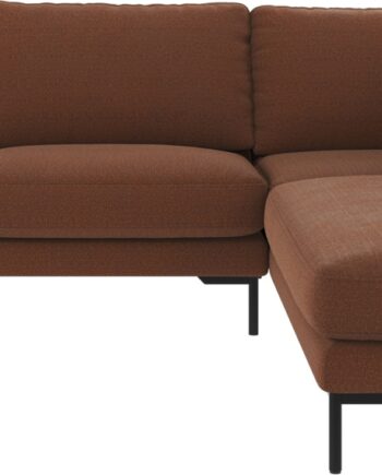 Hjørnesofa Rowico Corwin Højrevendt Dybrød Rita 96 Med Sortlakerede Ben H83ã B266ã D226 Cm