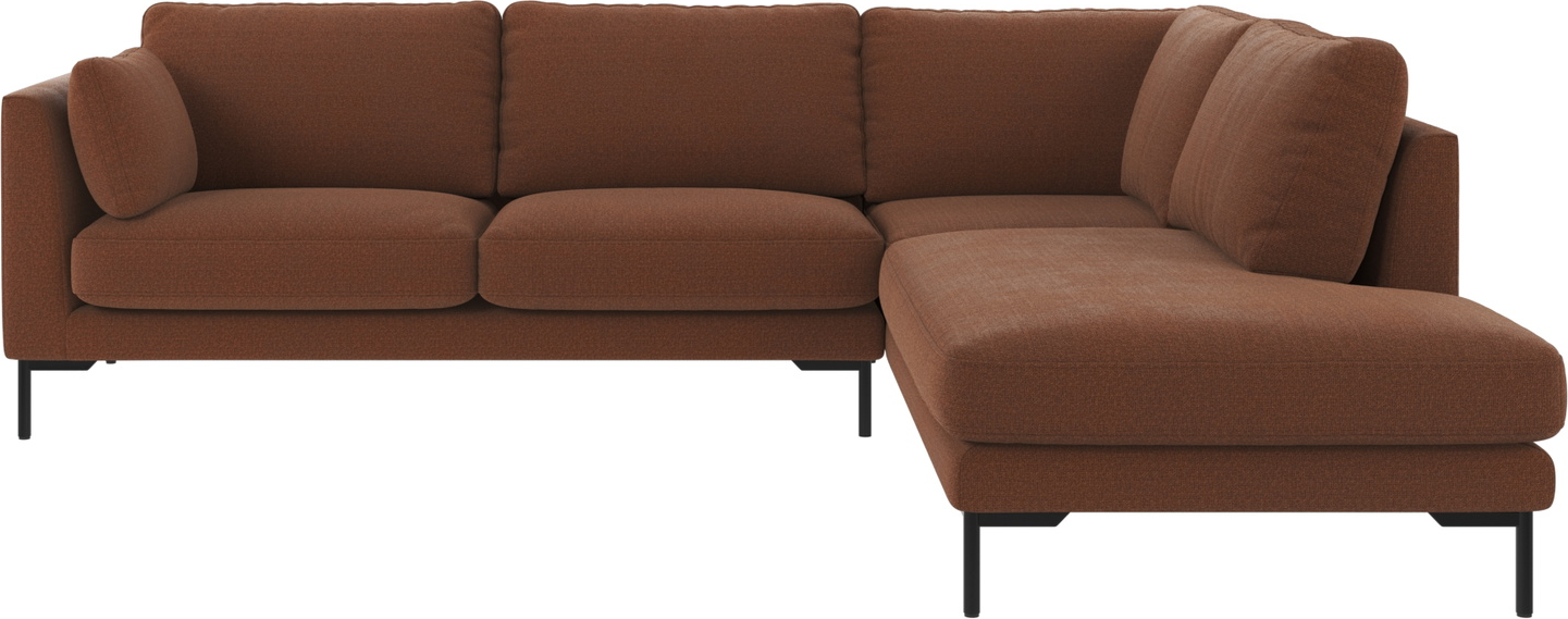 Hjørnesofa Rowico Corwin Højrevendt Dybrød Rita 96 Med Sortlakerede Ben H83ã B266ã D226 Cm