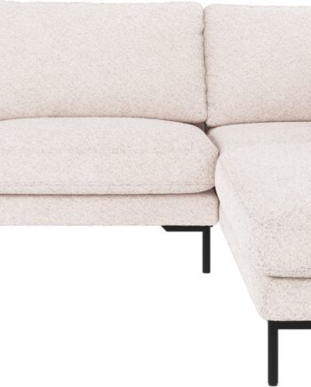 Hjørnesofa Rowico Corwin Højrevendt Hvidt Anna   Stof Sorte Ben H83xb266xd226 Cm