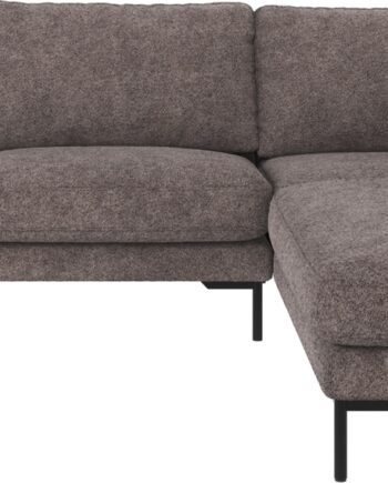 Hjørnesofa Rowico Corwin Højrevendt Mørkegrå Anna 18 Polyester 266x226 Cm Metalstel
