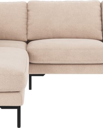 Hjørnesofa Rowico Corwin Skandinavisk Design Venstrevendt H83   B266   D226 Cm Lysebeige Rita Polyester Metalben