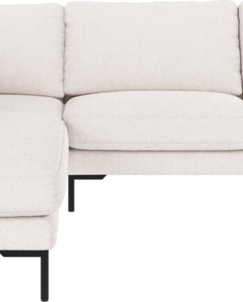 Hjørnesofa Rowico Corwin Venstrevendt   Hvidt Alice 101-stof Med Sort Metalben 83ã 266ã 226 Cm Fscâ -certificeret