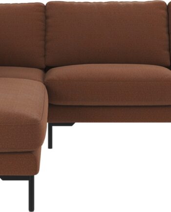 Hjørnesofa Rowico Corwin Venstrevendt Rita 96 Rød Sort 266x226 Cm