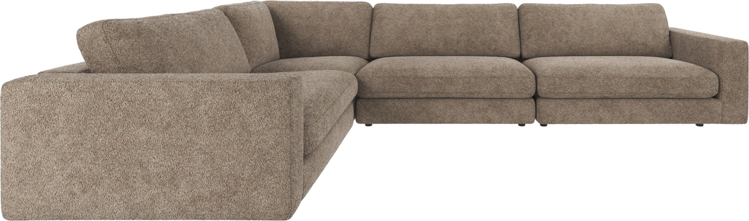 Hjørnesofa Rowico Duncan Modulopbygget Mørk Beige   Slidstærkt Anna  -stof 345 Cm