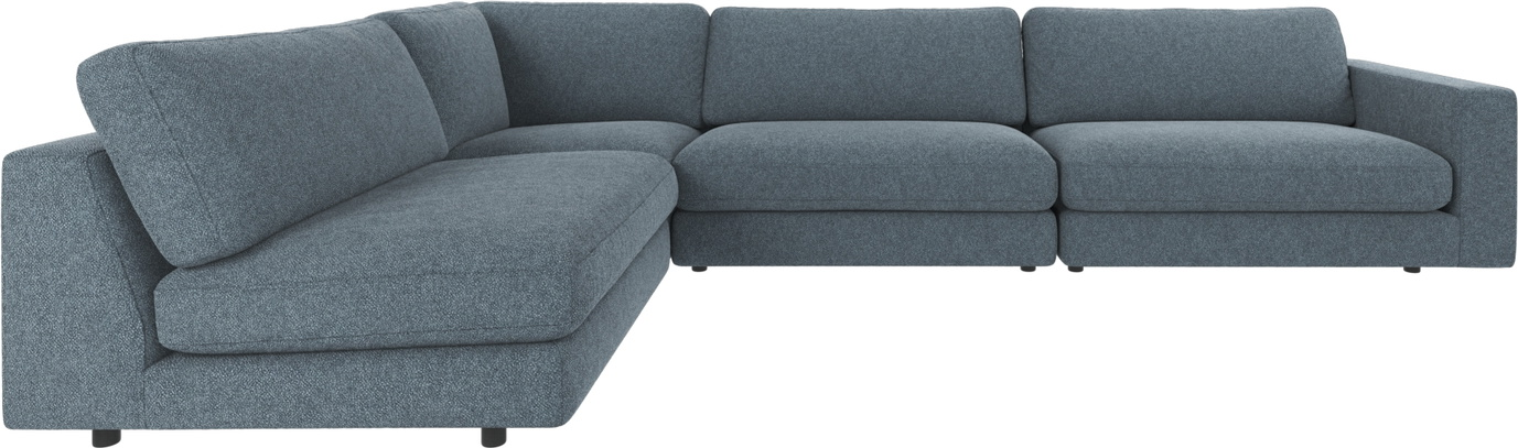Hjørnesofa Rowico Duncan Modulsofa Mellemblå Stof H78    B345    D216 Cm