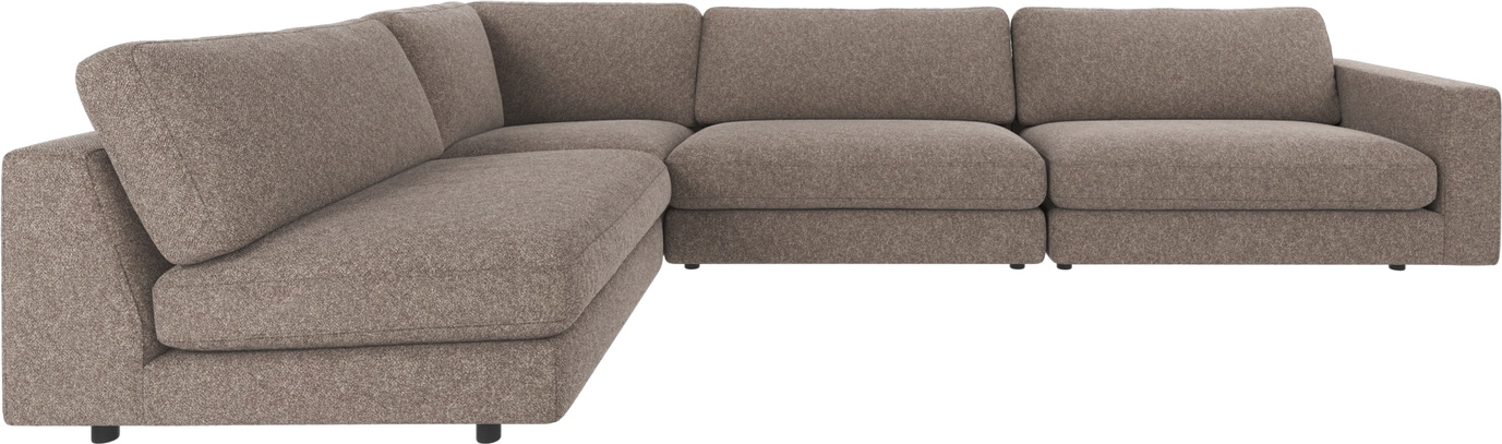 Hjørnesofa Rowico Duncan Modulsofa Mørk Beige Stof 345ã 216 Cm Fsc-certificeret Ramme