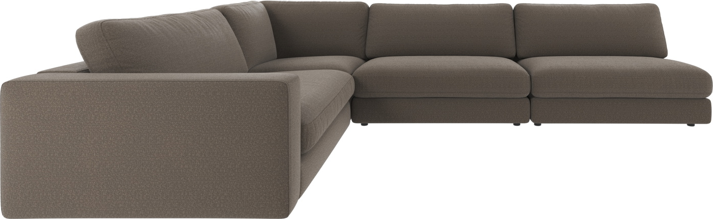 Hjørnesofa Rowico Duncan Rita Mellemgrå Melange Modulsofa 325x230 Cm Skandinavisk Design Fscâ -certificeret Høj Komfort