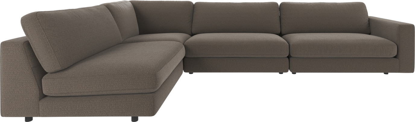 Hjørnesofa Rowico Duncan Rita Stof Mellemgrå  -sofa 345x216 Cm Open-end Venstre