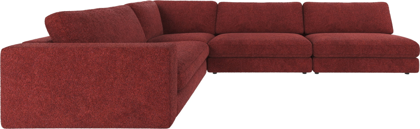 Hjørnesofa Rowico Duncan Rød Anna   Polyester Modulopbygget H78xb325xd230 Cm