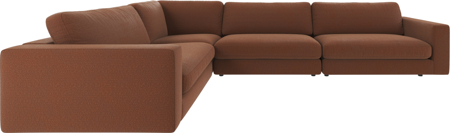 Hjørnesofa Rowico Duncan Rød Rita 96 Stof   Modulopbygget Design Med Høj Komfort