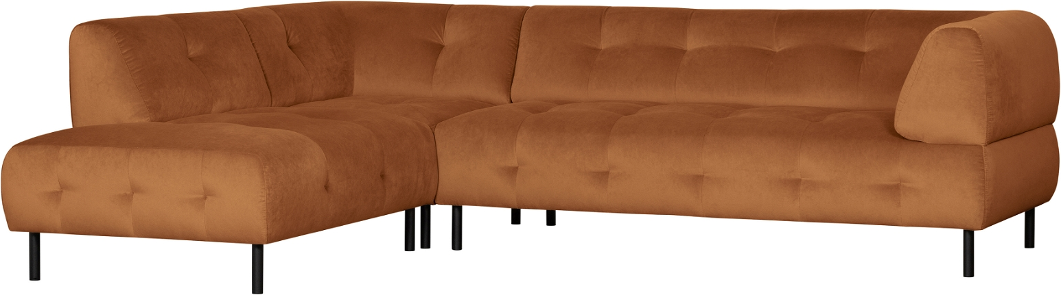 Hjørnesofa Venstrevendt Woood Exclusive Lloyd Lysebrun Loma Vasket Fløjl 205x267 Cm