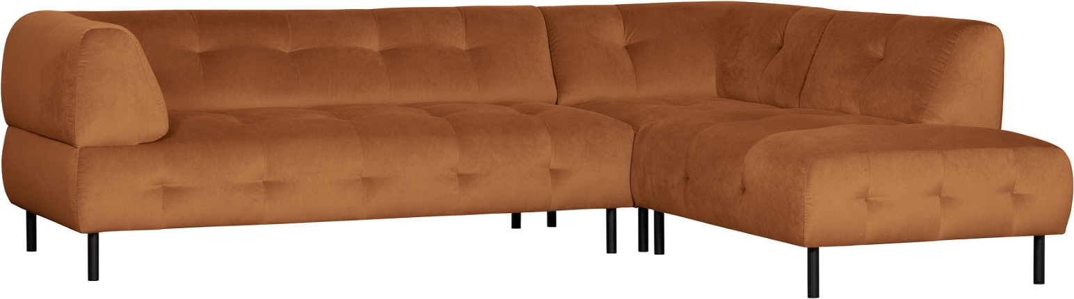 Højrevendt Hjørnesofa Woood Exclusive Lloyd   Loma Fløjl Kanel 205x267x77 Cm