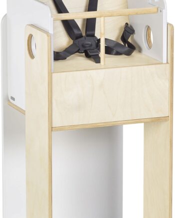 Højstol Til Baby Og Småbørn Kave Home Nuun Læringstårn Og Udviklingsstol   E0-krydsfiner Natur H92xb38xl38 Cm