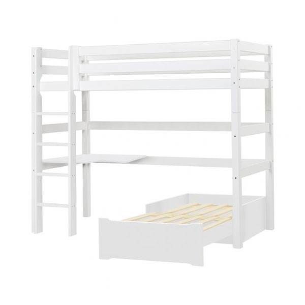 Hoppekids Eco Luxury Højseng Med Hjørnebord Og Lounge Modul 90x200 Cm  : Erling Christensen Møbler