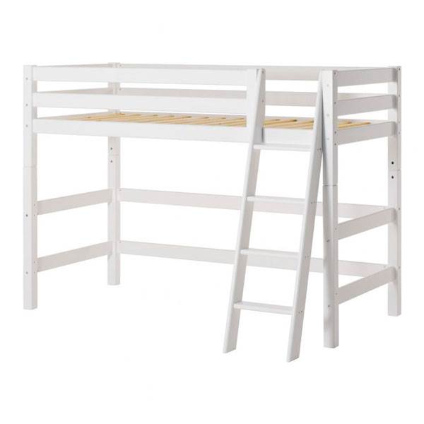Hoppekids Eco Luxury Mellemhøj Seng Med Skrå Stige 90x200 Cm  : Erling Christensen Møbler