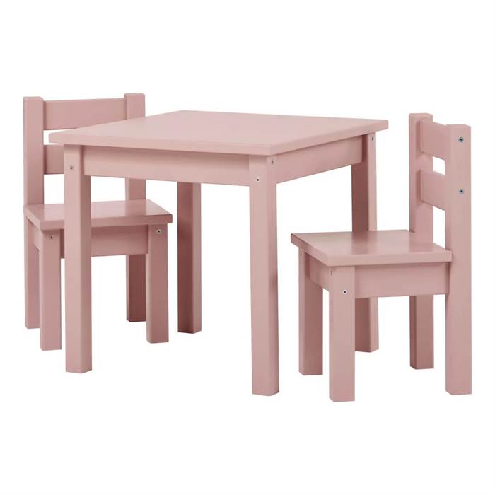 Hoppekids Mads Børnesæt Bord Og   Stole Pale Rose Pale Rose : Erling Christensen Møbler