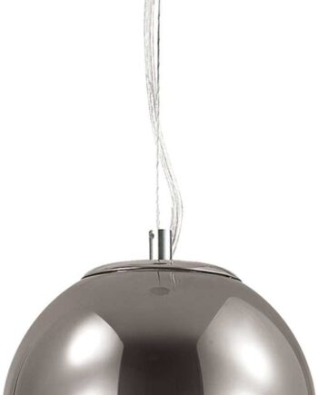 Indendørs Pendel Lampe Ideal Lux Mapa Fade   Krom Glas ø30 Cm Højdejusterbar 36 245 Cm E27 Maks 60w