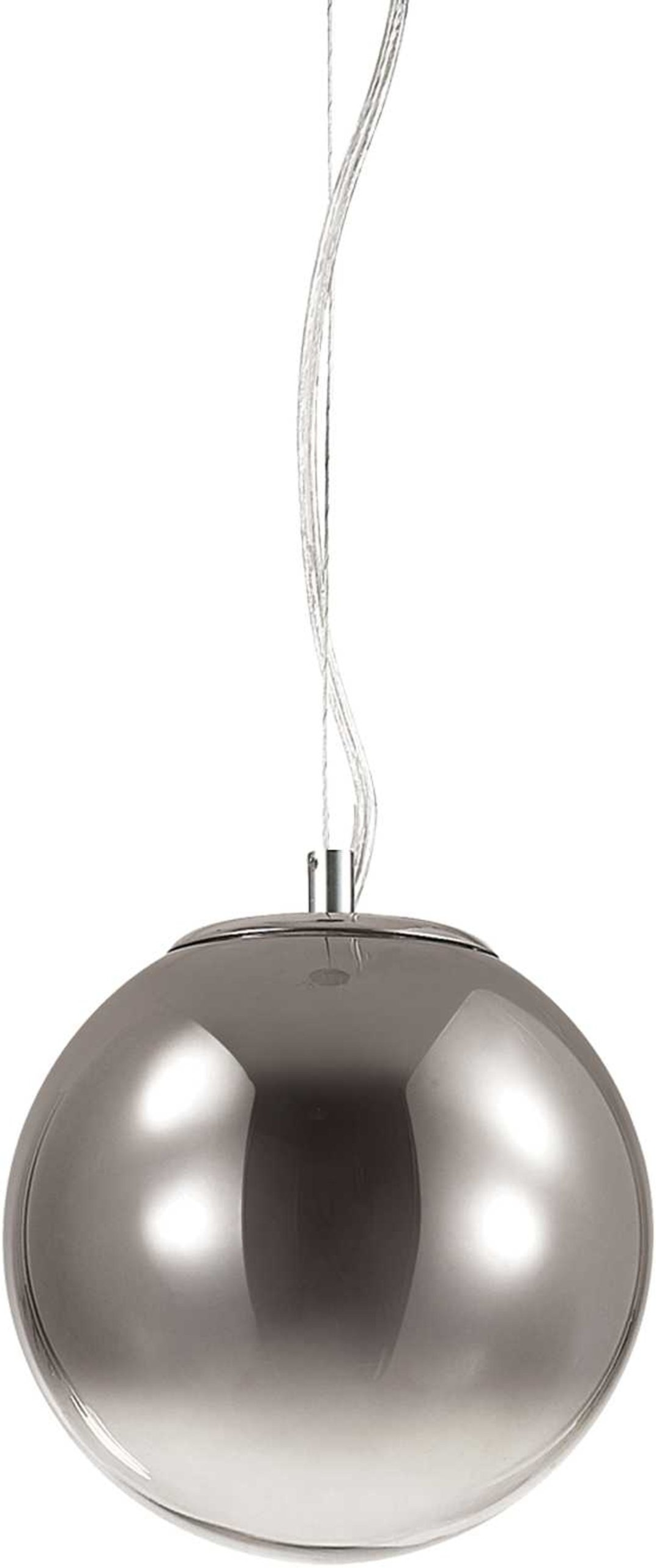 Indendørs Pendel Lampe Ideal Lux Mapa Fade Krom Glas ø30 Cm Højdejusterbar 36 245 Cm E27 Maks 60w