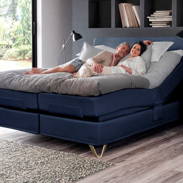Jensen Prestige Aqtive   Elevationsseng Sleep Iii 180x200 Cm Blå Blød Blød  : Erling Christensen Møbler
