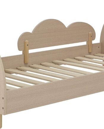 Juniorseng Bloomingville Mini Charli Mdf Brun Med Vendbar Regnbue- Eller Neutral Ende Og Aftagelig Sidestøtte