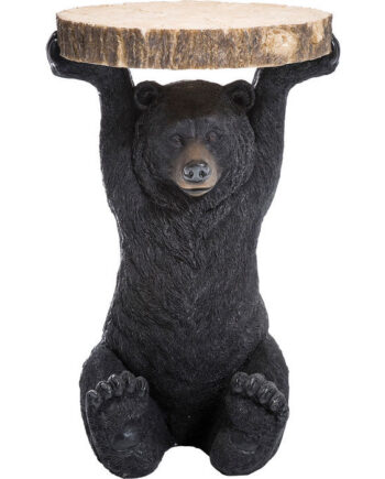 Kare Design Animal Bear Sidebord  Rund Polyresin  ø33