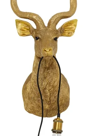 Kare Design Animal Goat Væglampe Guld Polyresin Og Aluminium