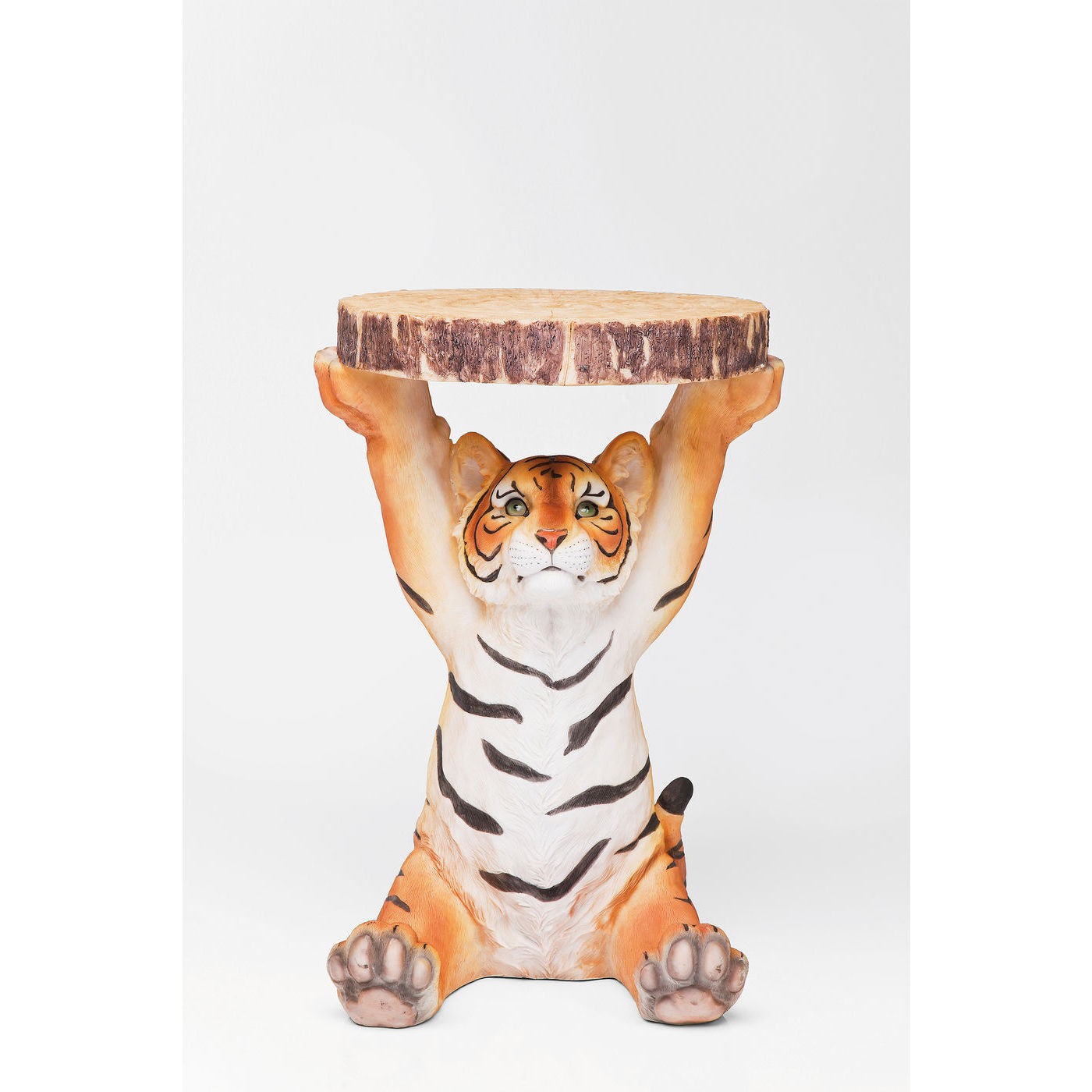 Kare Design Animal Tiger Sidebord Rund Polyresin ø35