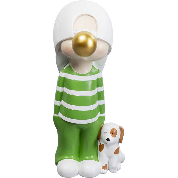 Kare Design Bubble Boy Figur Grøn Og Hvid Polyresin :82cm