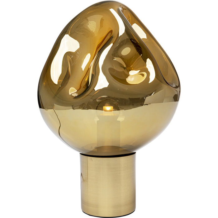 Kare Design Dough Bordlampe  Rund Guld Glas Og Messing Stål   :38