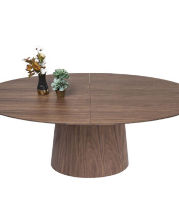 Kare Design Extension Benvenuto Ovalt Spisebord Valnøddefinér     Butterflyplade  200 50 X110