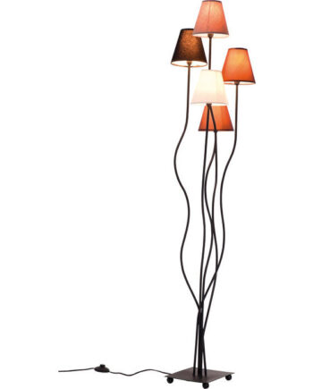 Kare Design Flexible Mokka Cinque Gulvlampe Multifarvet Stof Og Stål