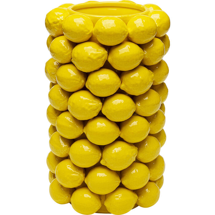 Kare Design Lemon Juice Vase Cylinder Gul Porcelæn :43cm