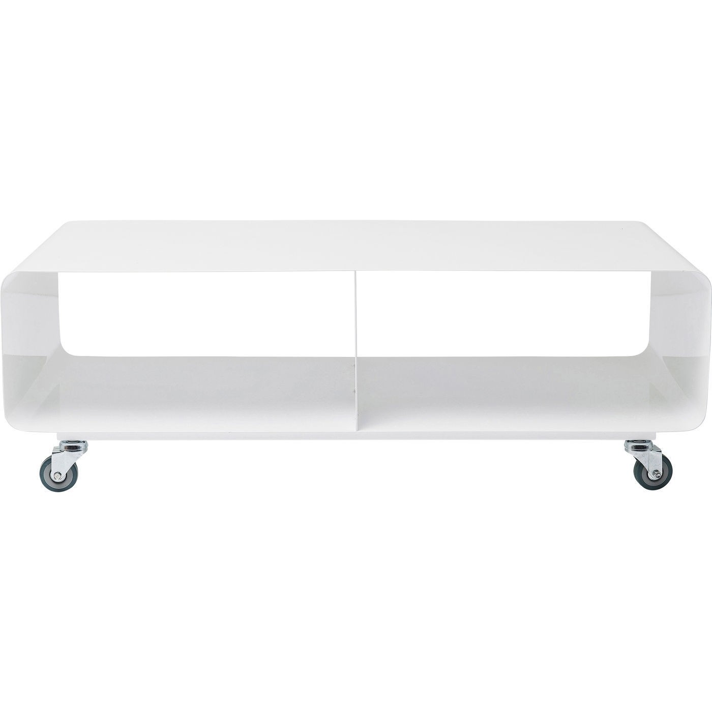 Kare Design Lounge Tv-bord Med Hjul Hvid Stål 90x42