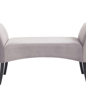 Kare Design Motley Bænk     Armlæn Sølvgrå Polyester Fløjl Og Bøg  107x38